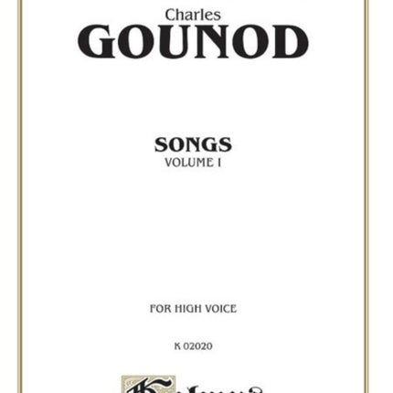 Songs Volume I High Voice French Language Edition 1 Kalmus Edition