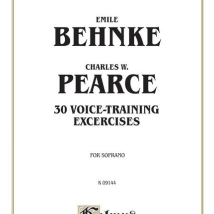 Thirty VoiceTraining Exercises Soprano Kalmus Edition