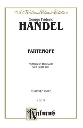 Partenope (1730): Italian Language Edition, Miniature Score