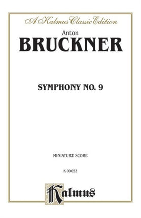 Symphony No 9 Miniature Score Kalmus Edition