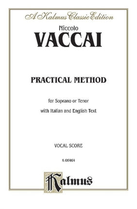 Practical Italian Vocal Method Marzials Soprano Tenor Kalmus Edition