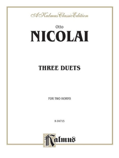 Three Duets Kalmus Edition