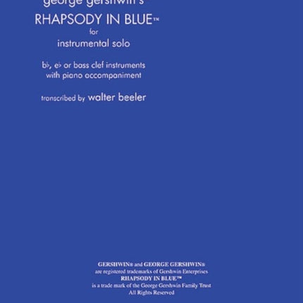 Rhapsody in Blue Andante and Finale from Parts