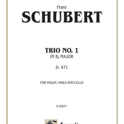 Trio No 1 in BFlat Major Violin Viola  Cello Kalmus Edition