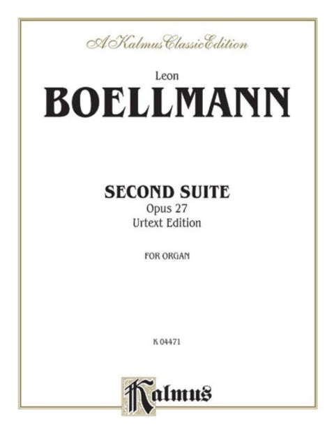 Second Suite Op 27 Urtext Sheet Kalmus Edition