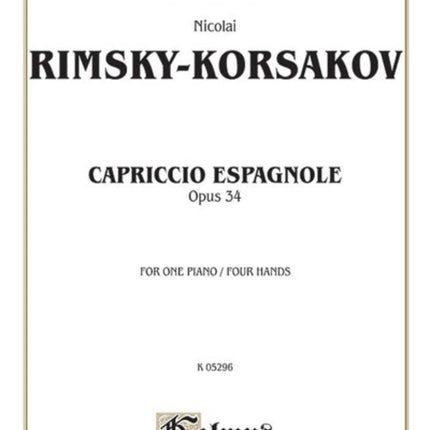 Capriccio Espagnole Piano Duet Kalmus Edition