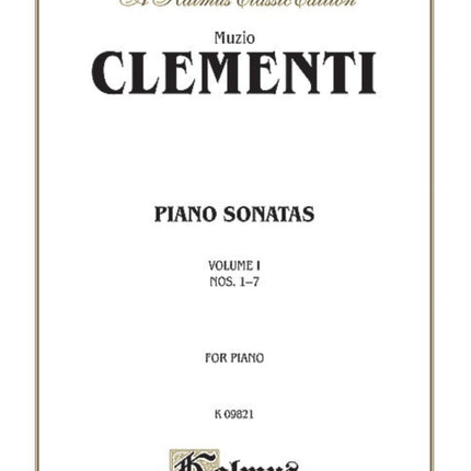 Piano Sonatas Volume I 1 Kalmus Edition