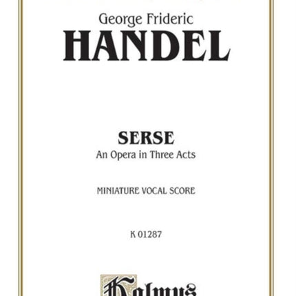 Serse (1738): Italian Language Edition, Miniature Score