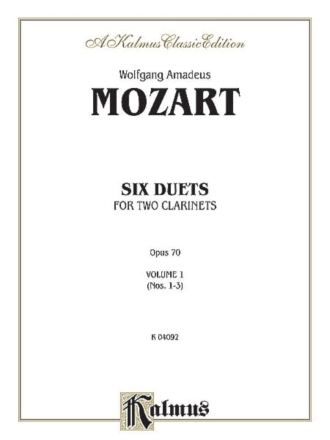 Six Duets Volume I Nos 13 Kalmus Edition