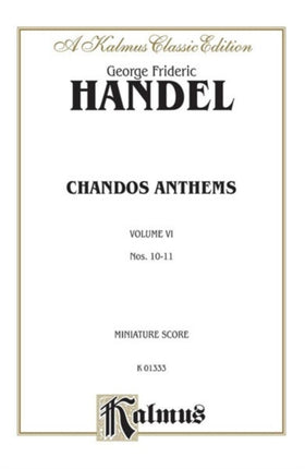 Handel Chandos Anthems 1011s