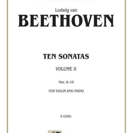 Ten Violin Sonatas Volume II Nos 610 2 Kalmus Edition