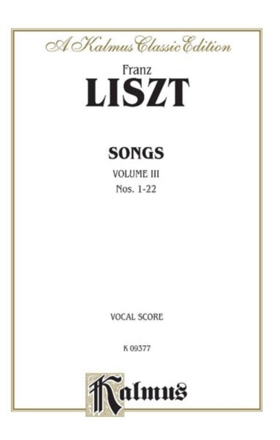 Songs Volume III German Language Edition 3 Kalmus Edition