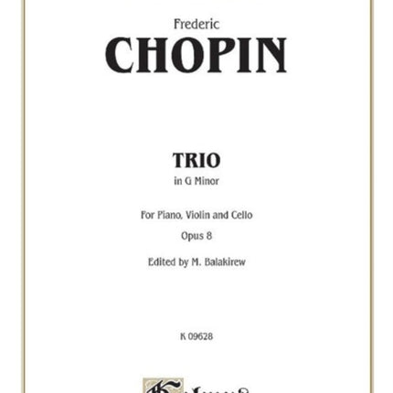 Piano Trio in G Minor Op 8 Piano Violin  Cello Kalmus Edition