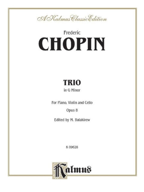 Piano Trio in G Minor Op 8 Piano Violin  Cello Kalmus Edition