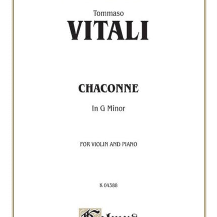 Chaconne in G Minor Kalmus Edition