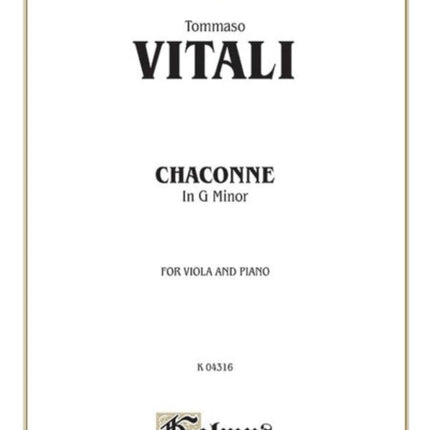 Chaconne in G Minor Kalmus Edition