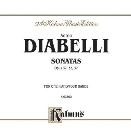 Sonatas Op 32 33 37 Comb Bound Book Kalmus Edition