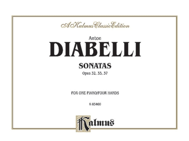 Sonatas Op 32 33 37 Comb Bound Book Kalmus Edition