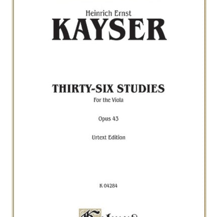 ThirtySix Studies Op 43 Kalmus Edition