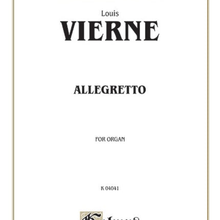 Allegretto for Organ Sheet Kalmus Edition