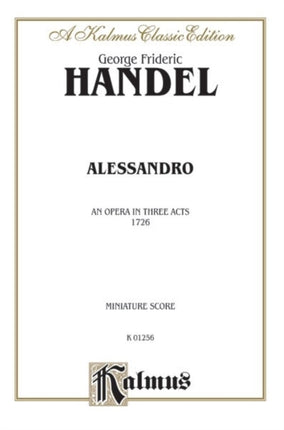 Alessandro 1726 Comb Bound Miniature Score Kalmus