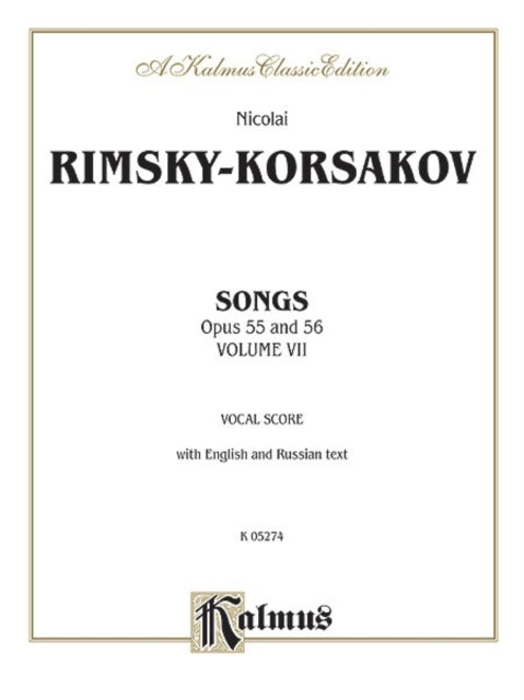 Songs Volume VII Op 55 56 Russian English Language Edition 7 Kalmus Edition