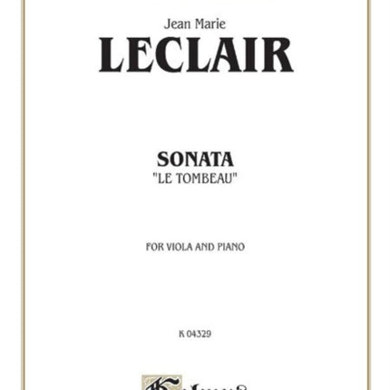 Sonata Le Tombeau Kalmus Edition