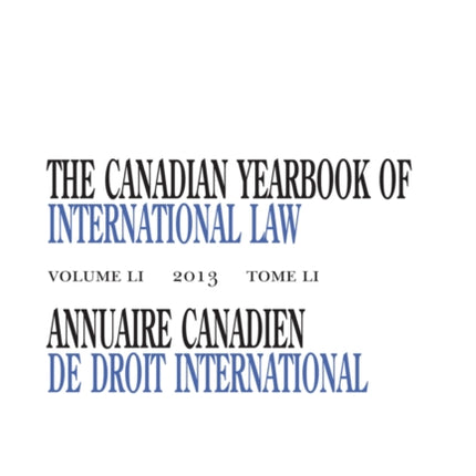 The Canadian Yearbook of International Law Vol.
