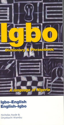 IgboEnglishEnglishIgbo Dictionary  Phrasebook