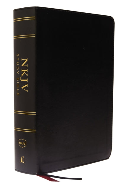 NKJV Study Bible, Leathersoft, Black, Full-Color, Thumb Indexed, Comfort Print: The Complete Resource for Studying God’s Word