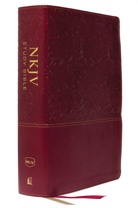 NKJV Study Bible, Leathersoft, Red, Full-Color, Thumb Indexed, Comfort Print: The Complete Resource for Studying God’s Word