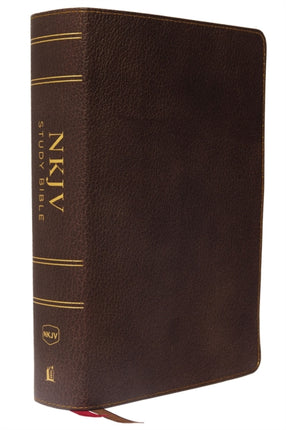 NKJV Study Bible, Premium Calfskin Leather, Brown, Full-Color, Thumb Indexed, Comfort Print: The Complete Resource for Studying God’s Word