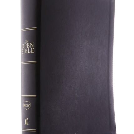 The NKJV, Open Bible, Black Leathersoft, Red Letter, Comfort Print: Complete Reference System