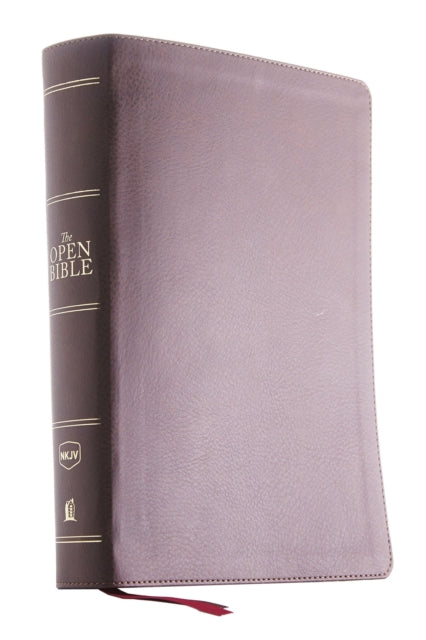 The NKJV, Open Bible, Brown Leathersoft, Red Letter, Comfort Print (Thumb Indexed): Complete Reference System