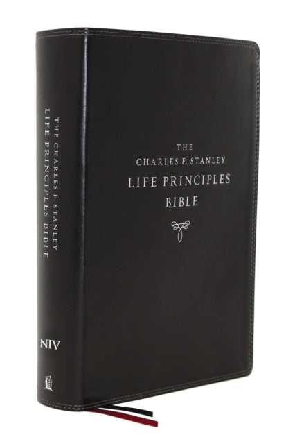 NIV, Charles F. Stanley Life Principles Bible, 2nd Edition, Leathersoft, Black, Comfort Print: Growing in Knowledge and Understanding of God Through His Word