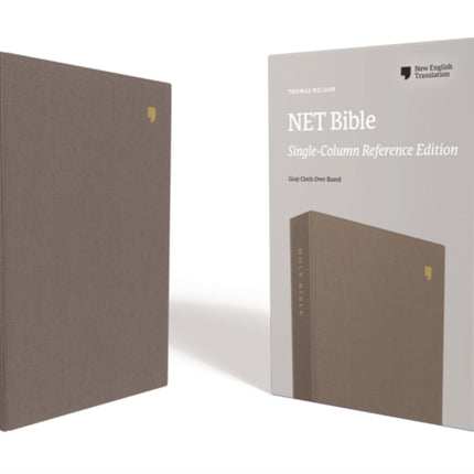 NET Bible, Single-Column Reference, Cloth over Board, Gray, Comfort Print: Holy Bible