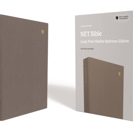 NET Bible, Thinline Reference, Large Print, Cloth over Board, Gray, Comfort Print: Holy Bible