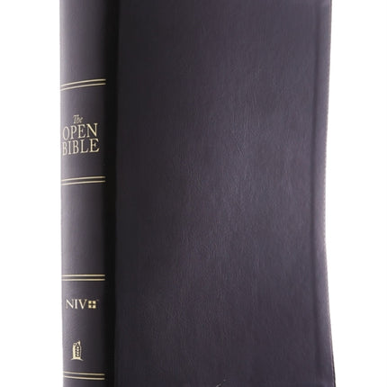 The NIV, Open Bible, Leathersoft, Black, Red Letter, Comfort Print: Complete Reference System