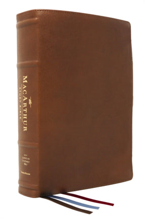 NASB, MacArthur Study Bible, 2nd Edition, Premium Goatskin Leather, Brown, Premier Collection, Comfort Print: Unleashing God's Truth One Verse at a Time