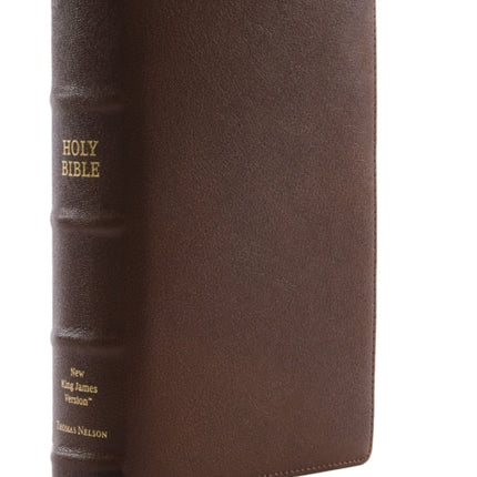 NKJV, Single-Column Reference Bible, Premium Goatskin Leather, Brown, Premier Collection, Comfort Print: Holy Bible, New King James Version