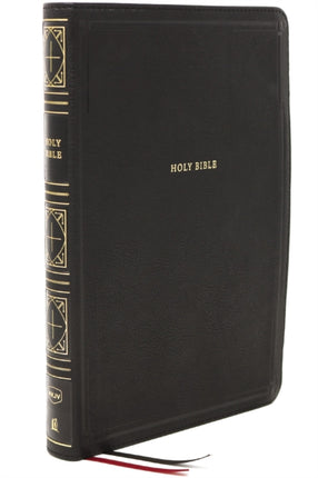 NKJV Holy Bible, Giant Print Thinline Bible, Black Leathersoft, Thumb Indexed, Red Letter, Comfort Print: New King James Version