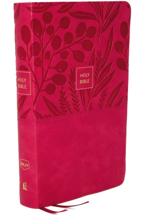 NKJV, End-of-Verse Reference Bible, Personal Size Large Print, Leathersoft, Pink, Red Letter, Comfort Print: Holy Bible, New King James Version