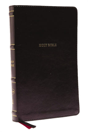 NKJV, Thinline Bible, Leathersoft, Black, Thumb Indexed, Red Letter, Comfort Print: Holy Bible, New King James Version