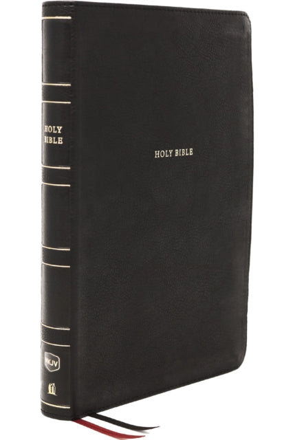 NKJV, Thinline Bible, Large Print, Leathersoft, Black, Red Letter, Comfort Print: Holy Bible, New King James Version