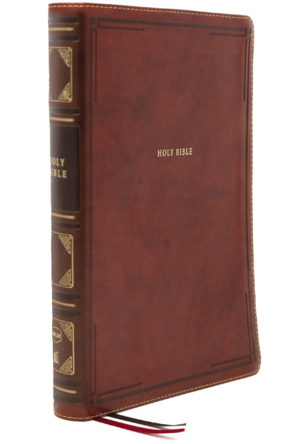 NKJV Holy Bible, Super Giant Print Reference Bible, Brown Leathersoft, Thumb Indexed, 43,000 Cross references, Red Letter, Comfort Print: New King James Version