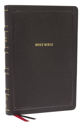 NKJV, Deluxe Thinline Reference Bible, Large Print, Leathersoft, Black, Red Letter, Comfort Print: Holy Bible, New King James Version