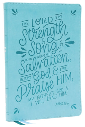 NKJV, Thinline  Bible, Verse Art Cover Collection, Leathersoft, Teal, Red Letter, Comfort Print: Holy Bible, New King James Version