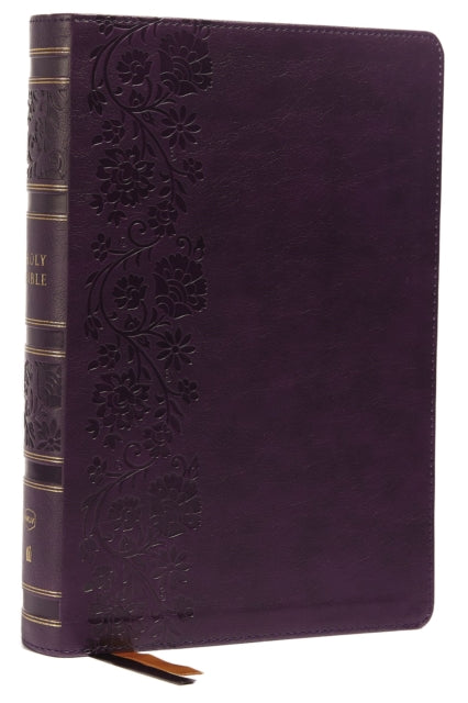 NKJV, Single-Column Wide-Margin Reference Bible, Leathersoft, Purple, Red Letter, Thumb Indexed, Comfort Print: Holy Bible, New King James Version