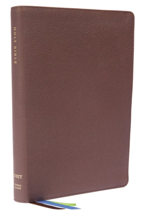 NET Bible, Thinline Large Print, Genuine Leather, Brown, Comfort Print: Holy Bible