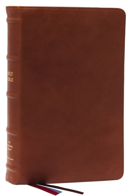 NKJV, End-of-Verse Reference Bible, Personal Size Large Print, Premium Goatskin Leather, Brown, Premier Collection, Red Letter, Comfort Print: Holy Bible, New King James Version